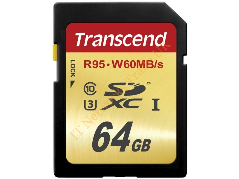 TS64GUSDU3OB Transcend 64GB microSDXC UHS-I Flash Memory Card