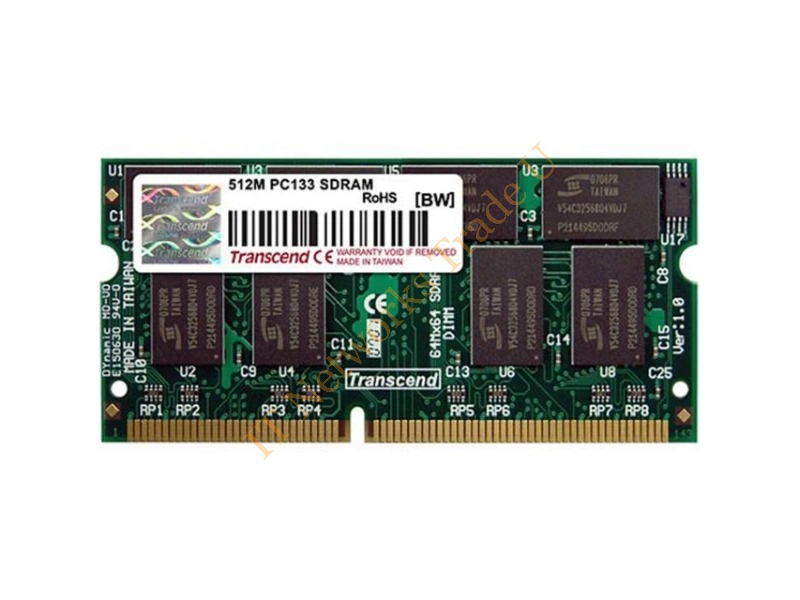 TS64MSD64V4J Transcend 512MB DDR-400MHz PC3200 non-ECC Unbuffered CL3 200-Pin SoDimm Memory Module Laptop Memory