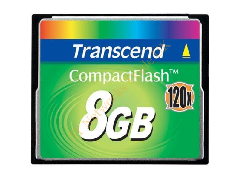 TS8GCF120-P Transcend 8GB PIO Fix Mode Type-I CompactFlash (CF) Memory Card
