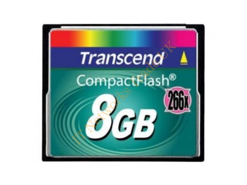 TS8GCF266 Transcend 8GB 266x Extreme Speed CompactFlash (CF) Memory Card