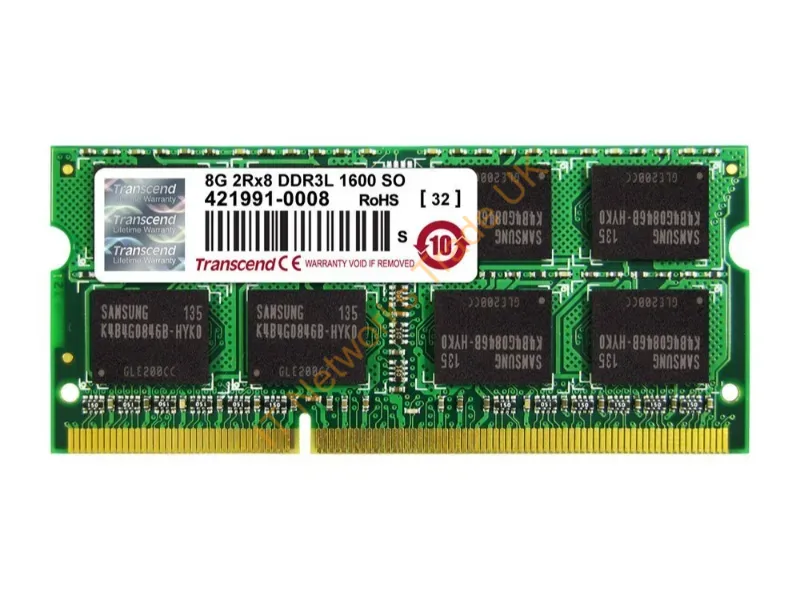 TS8GJMA384H Transcend 8GB DDR3-1600MHz PC3-12800 non-ECC Unbuffered CL11 204-Pin SoDimm Dual Rank Memory Module Laptop Memory