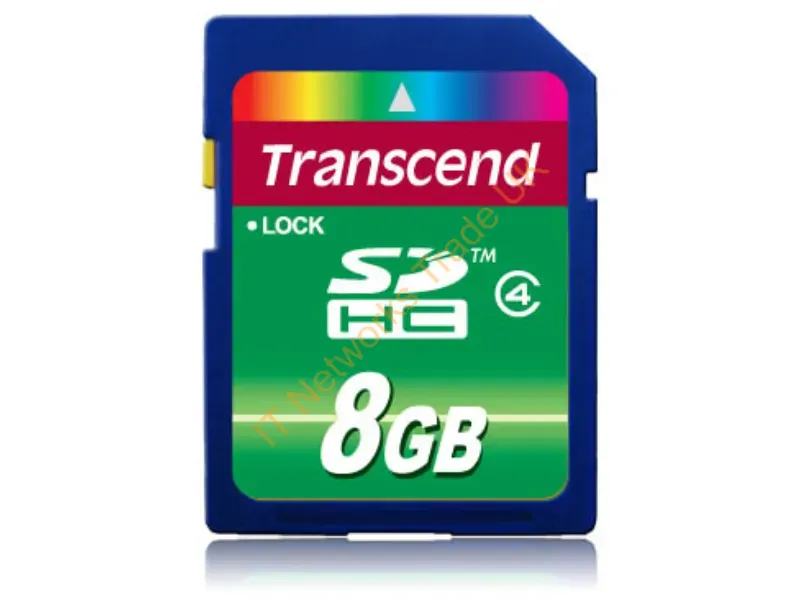 TS8GSDHC4 Transcend 8GB Class 4 SDHC Flash Memory Card