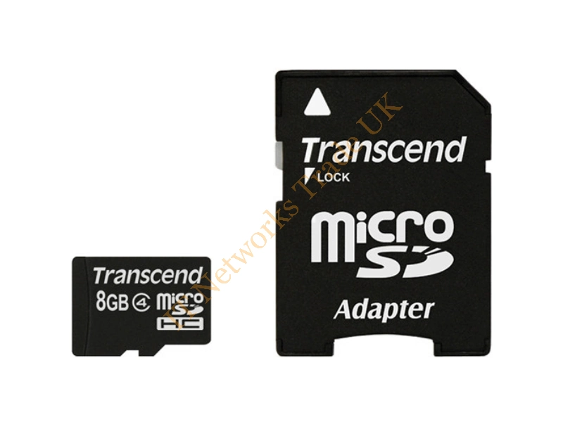 TS8GUSDC4-B2 Transcend 8GB Class 4 microSDHC Flash Memory Card