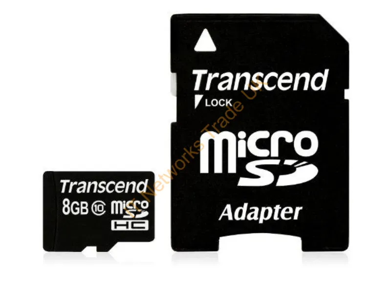 TS8GUSDHC10 Transcend 8GB Class 10 microSDHC Flash Memory Card
