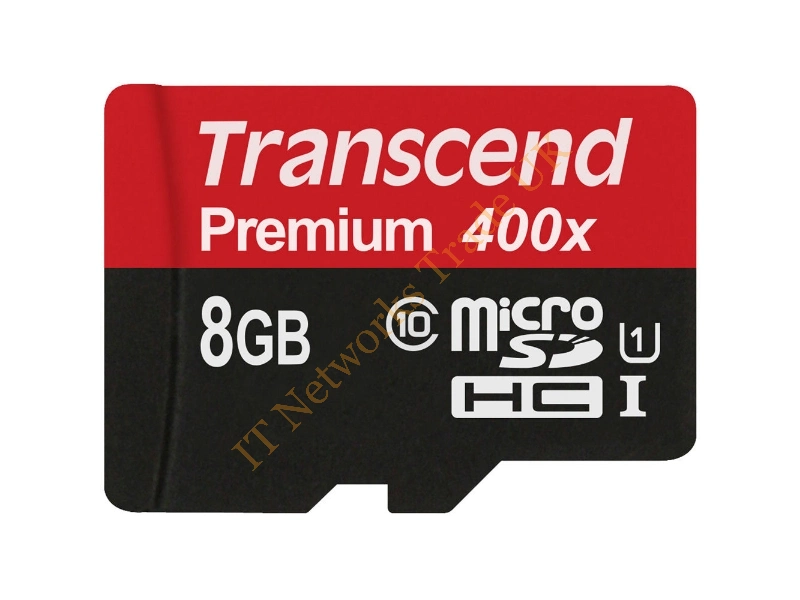 TS8GUSDHC4-P3 Transcend 8GB Class 4 microSDHC Flash Memory Card with P3 Card Reader