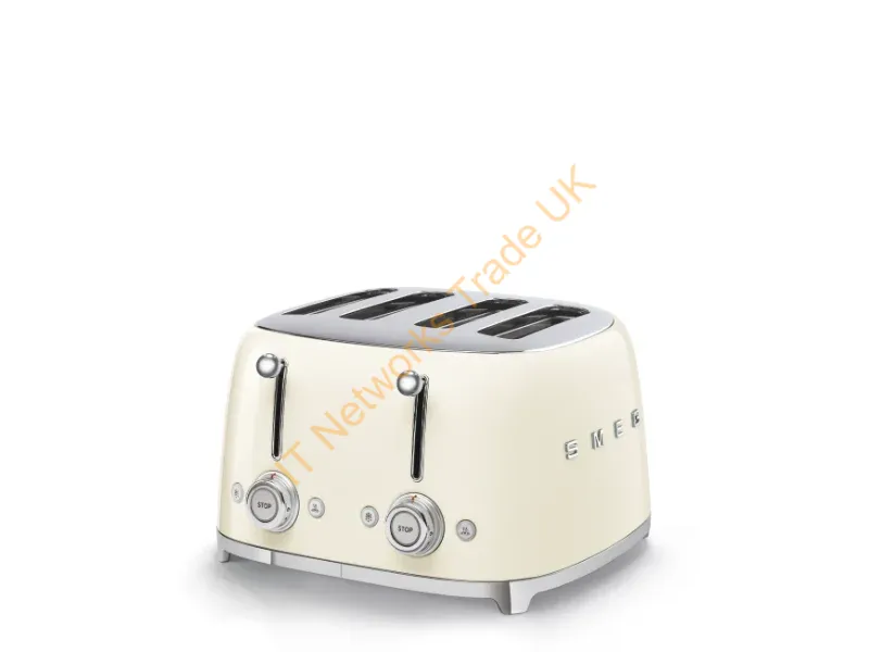TSF03CREU - SMEG 50's Style Toaster TSF03CREU Cream 4 slice(s) Cream Stainless steel Buttons 50's Style Stainless steel
