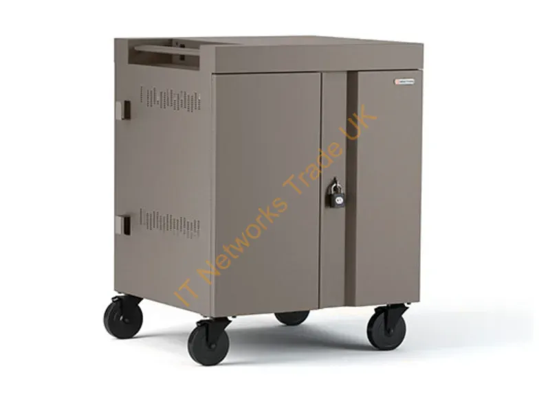 TVC16PAC-270CH - Bretford Cube Cart Portable Device Management Cart Champagne, Metallic