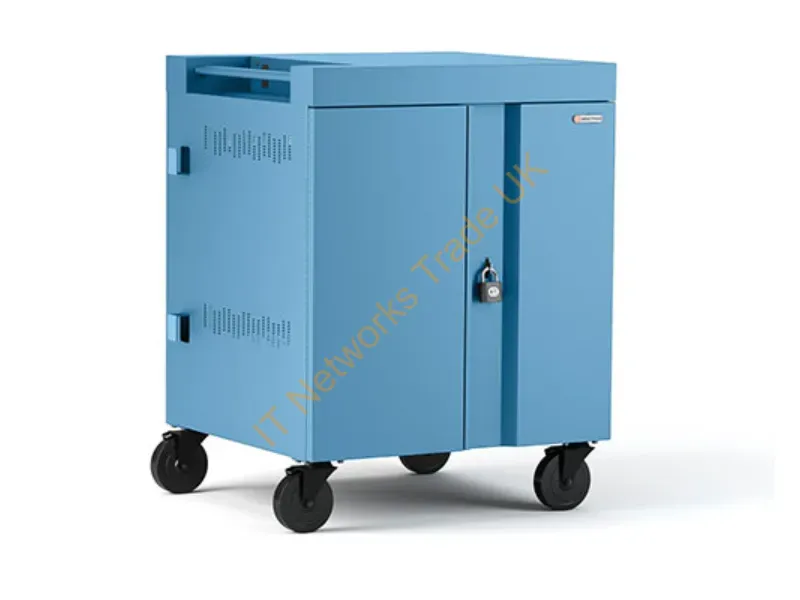 TVC36PAC-270SKY - Bretford Cube Cart Portable Device Management Cart Blue