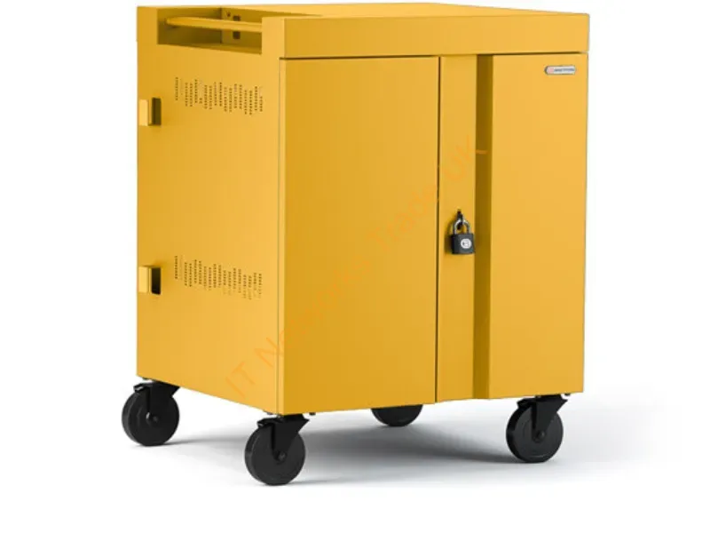 TVC36USBC-MUS - Bretford Cube Portable Device Management Cart Yellow
