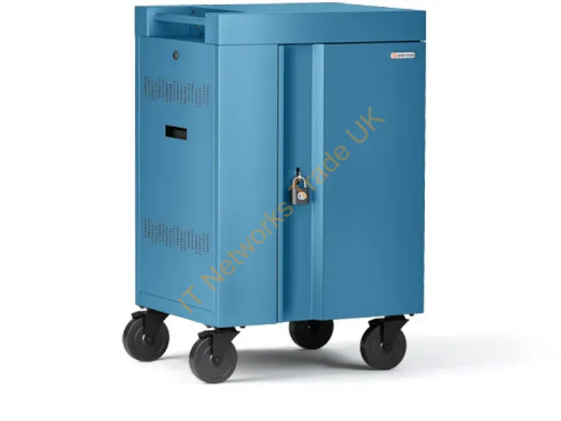 TVCM24PAC-SKY - Bretford Cube Mini Portable Device Management Cart Blue