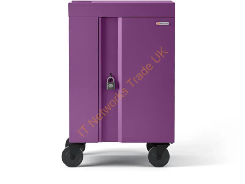 TVCM24USBC-ORC - Bretford Cube Cart Mini Portable Device Management Cart Purple