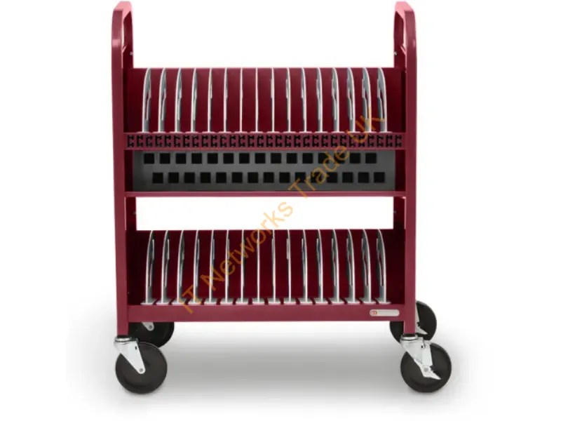 TVCT30AC-90DMA - Bretford Cube Transport Cart Portable Device Management Cart Red