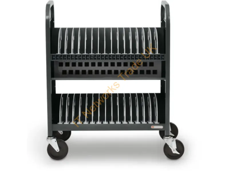 TVCT30AC-CK - Bretford Cube Transport Cart Portable Device Management Cart Charcoal