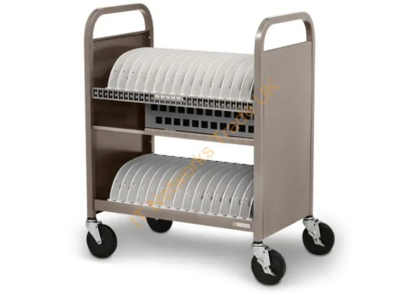 TVCT30CAD-90DCH - Bretford Cube Transport Cart Portable Device Management Cart Champagne