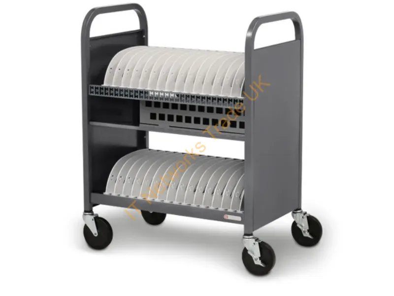 TVCT30CAD-PM - Bretford Cube Transport Cart Portable Device Management Cart Platinum