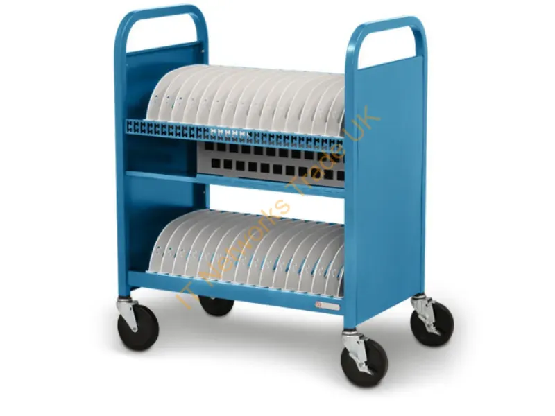 TVCT30CAD-SKY - Bretford Cube Transport Cart Portable Device Management Cart Blue