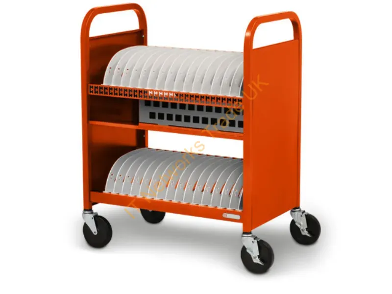 TVCT30CAD-TAG - Bretford Cube Transport Cart Portable Device Management Cart Orange