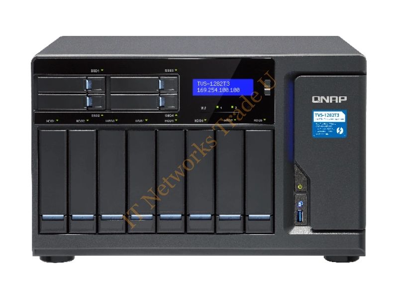 TVS-1282T3-I7-64G - QNAP TVS-1282T3 NAS Tower Ethernet LAN Black NAS Servers
