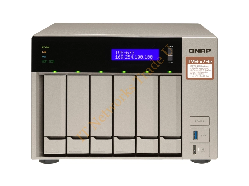 TVS-673E-8G/24TB-IW - QNAP TVS-673E-8G NAS Tower Ethernet LAN Gold NAS Servers