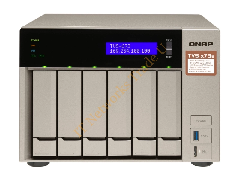 TVS-673E-8G - QNAP TVS-673E NAS Tower Ethernet LAN Grey NAS Servers
