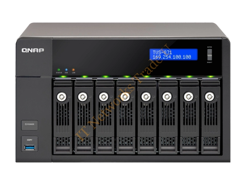 TVS-871-I3-4G/32TB-REDPRO - QNAP TVS-871 NAS Tower Ethernet LAN Black NAS Servers