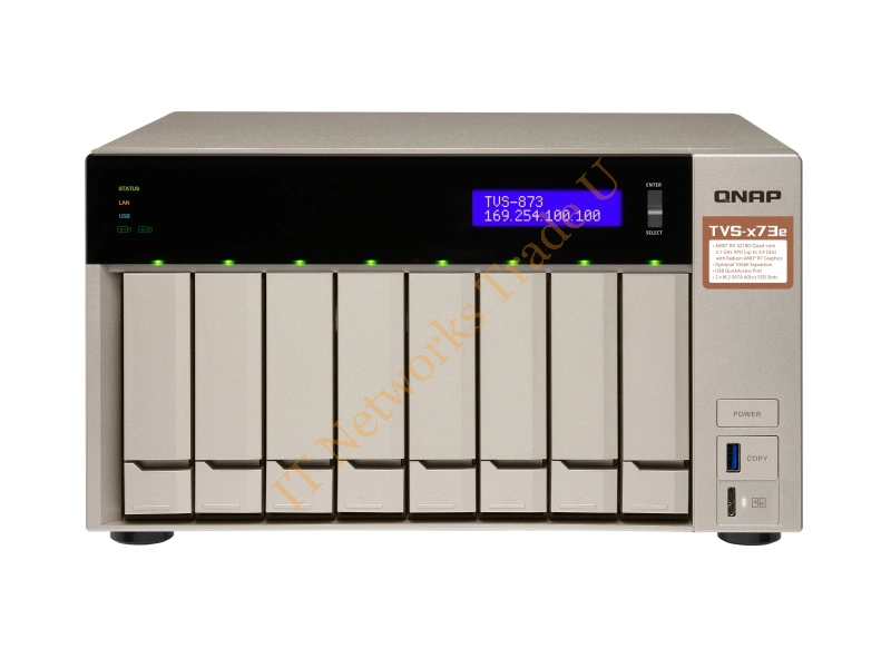 TVS-873E-4G-96TB-IW - QNAP TVS-873e NAS Tower Ethernet LAN Gold NAS Servers