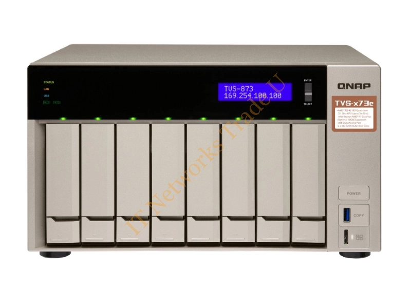 TVS-873E-8G - QNAP TVS-873E NAS Tower Ethernet LAN Grey NAS Servers