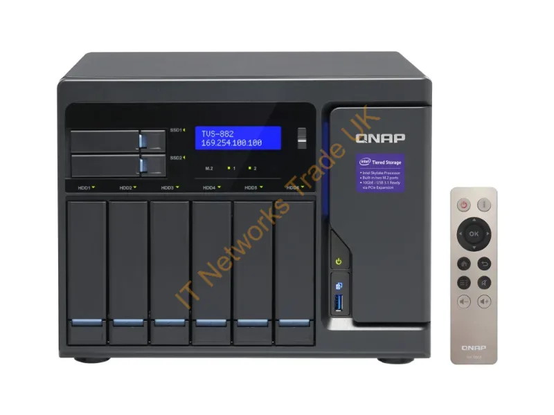 TVS-882-I3-8G-US - Qnap Tvs-882 Nas Tower Ethernet Lan Gray I3-6100
