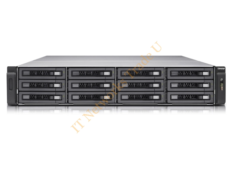 TVS-EC1280U-SAS-RP-8GE-R2 - QNAP TVS-EC1280U-SAS-RP R2 NAS Rack (2U) Ethernet LAN Black NAS Servers