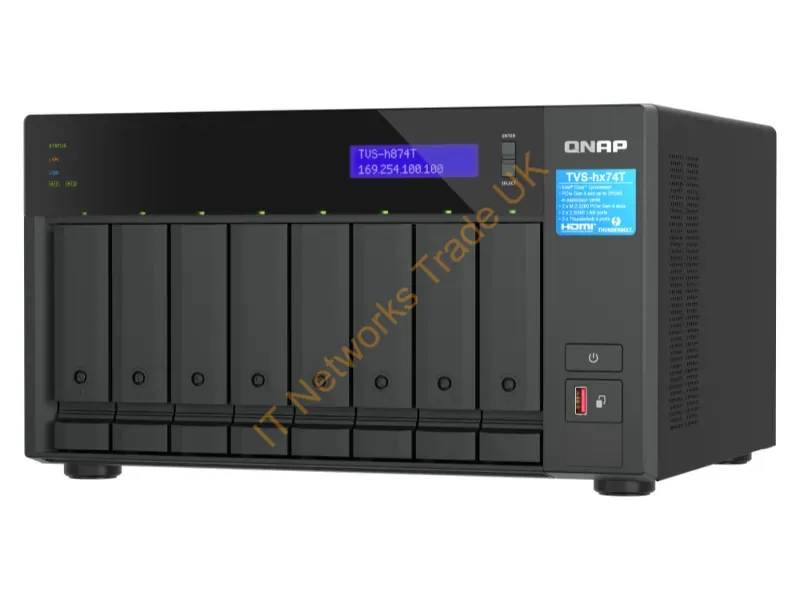 TVS-H874T-I7-32G-US - Qnap Tvs-H874T Nas Tower Intel Core I7 32 Gb Ddr4 0 Tb Quts Hero Black