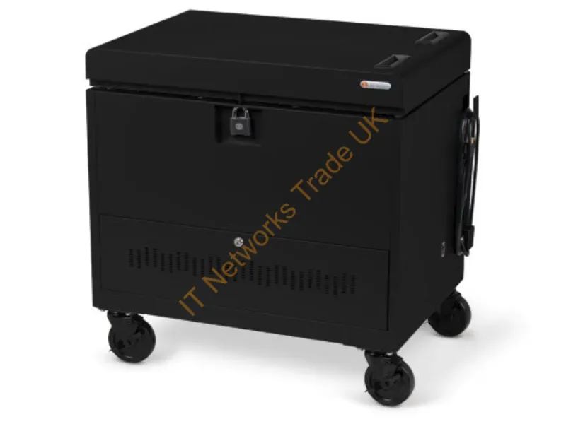 TVTL30CADUSB-BP - Bretford Cube Toploader Portable Device Management Cart Black