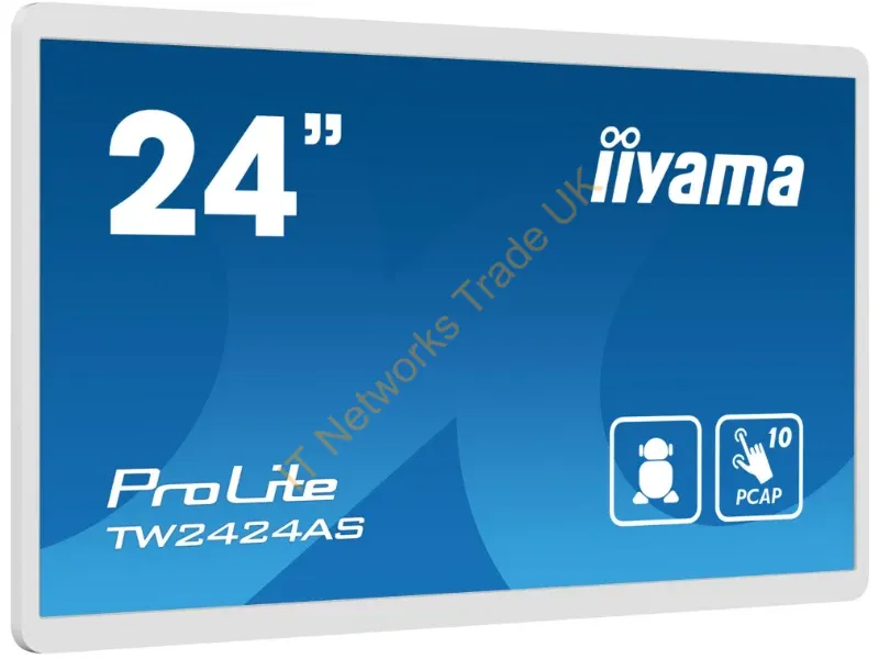 TW2424AS-W1 - iiyama TW2424AS-W1 Signage Display Digital signage flat panel 60.5 cm (23.8") Wi-Fi 250 cd/m� 4K Ultra HD Black Touchscreen Built-in processor Android 24/7