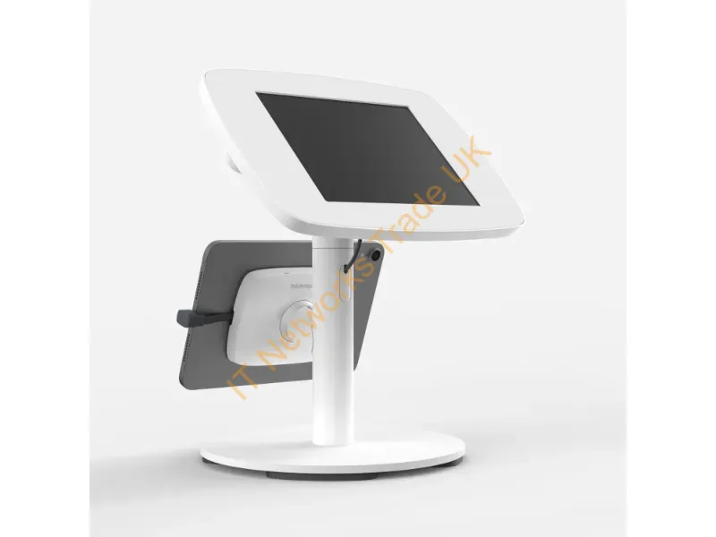 TWCO-W4-M4-MN - Bouncepad Original Twin + Counter Base | Apple iPad Mini 4 / 5 Gen 7.9 (2015 2019) | White | Exposed Front Camera and Home Button