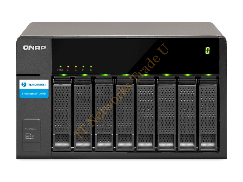 QNAP TX-800P HDD enclosure 2.5/3.5" Black storage drive enclosure Accessory