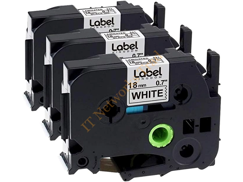 TZ241 Brother Ptouch Tape 3/4in Blk/wht All Tz Except Pt200 Tape Drive Storage