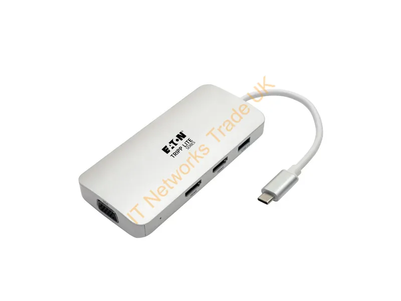 U442-DOCK12-S - Tripp Lite U442-DOCK12-S USB-C Dock, Triple Display HDMI, VGA, USB 3.x (5Gbps), USB-A Hub, 60W PD Charging