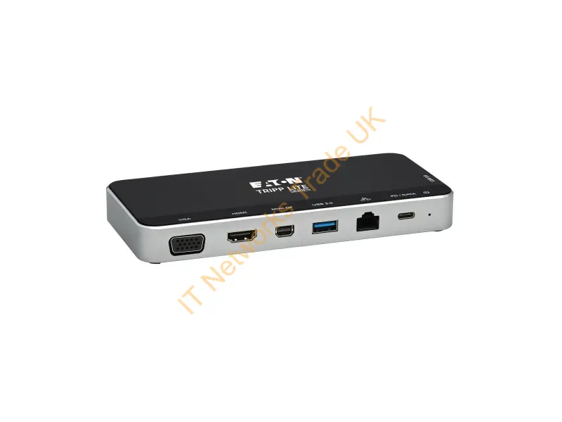 U442-DOCK16-B - Tripp Lite U442-DOCK16-B USB Dock, Triple Display 4K HDMI & mDP, VGA, USB 3.x (5Gbps), USB-A/C Hub, GbE, 60W PD Charging
