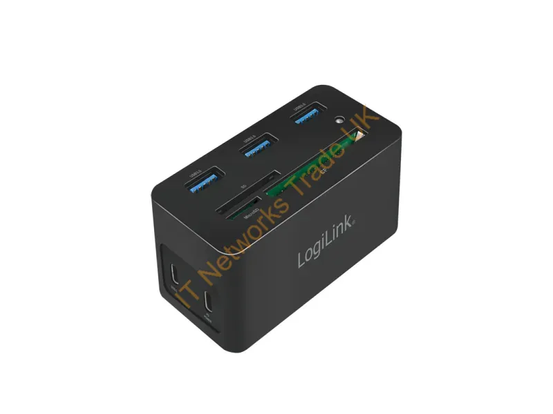 UA0370 - LogiLink UA0370 notebook dock/port replicator Wired USB 3.2 Gen 1 (3.1 Gen 1) Type-C Black