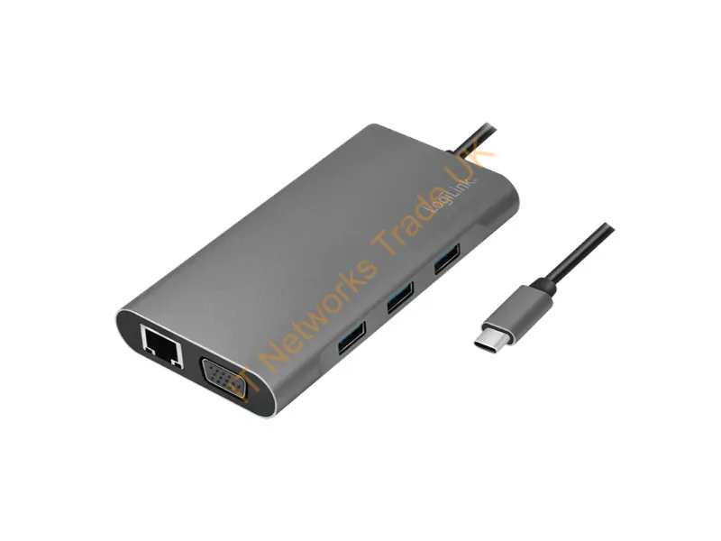 UA0383 - LogiLink UA0383 laptop dock/port replicator Wired USB 3.2 Gen 1 (3.1 Gen 1) Type-C Silver