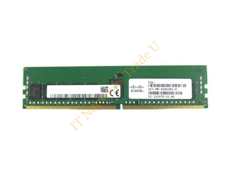 UCS-MR-X16G1RS-H Cisco 16GB DDR4-2666MHz PC4-21300 ECC Registered CL19 288-Pin DIMM 1.2V Single Rank Memory Module Server Memory
