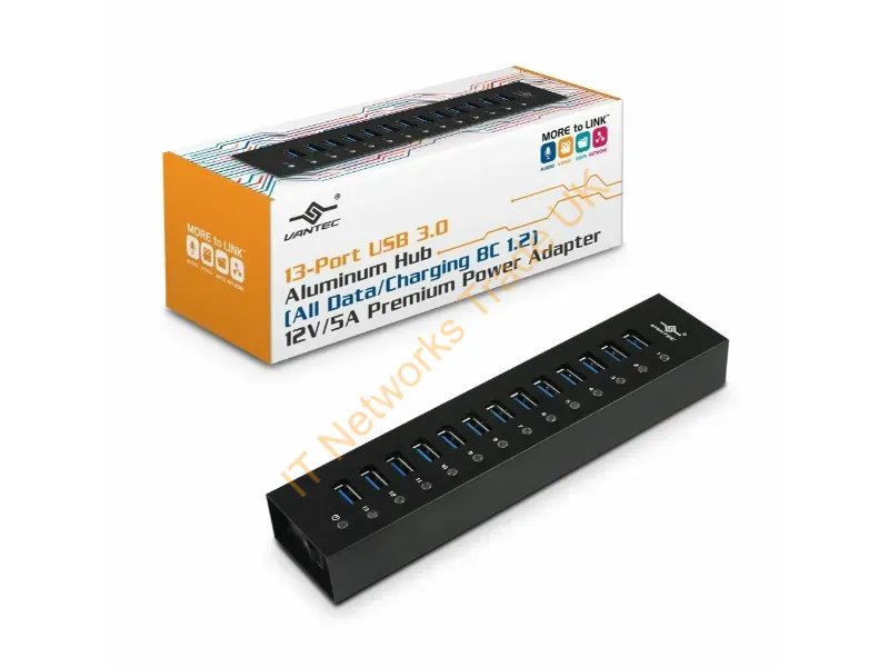 UGT-AH131U3-BK - Vantec Ugt-Ah131U3-Bk Interface Hub Usb 3.2 Gen 1 (3.1 Gen 1) Type-A Black