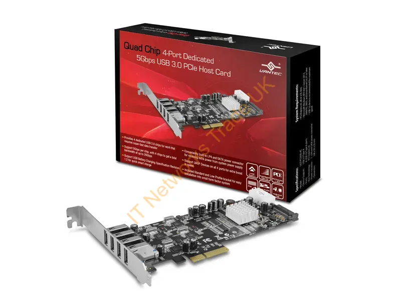 UGT-PCE430-4C - Vantec Ugt-Pce430-4C Interface Cards/Adapter Internal Usb 3.2 Gen 1 (3.1 Gen 1)