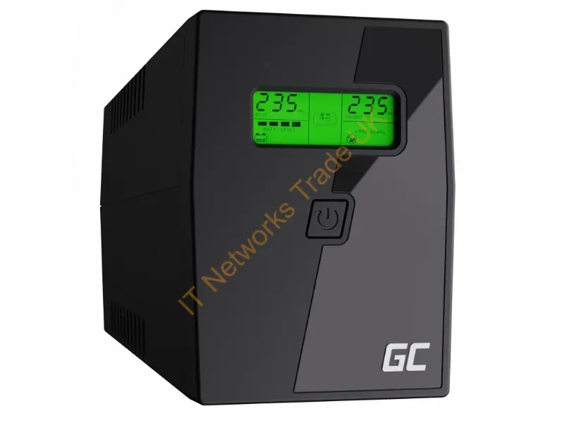 UPS02 - Green Cell UPS02 uninterruptible power supply (UPS) Line-Interactive 0.8 kVA 480 W 2 AC outlet(s)