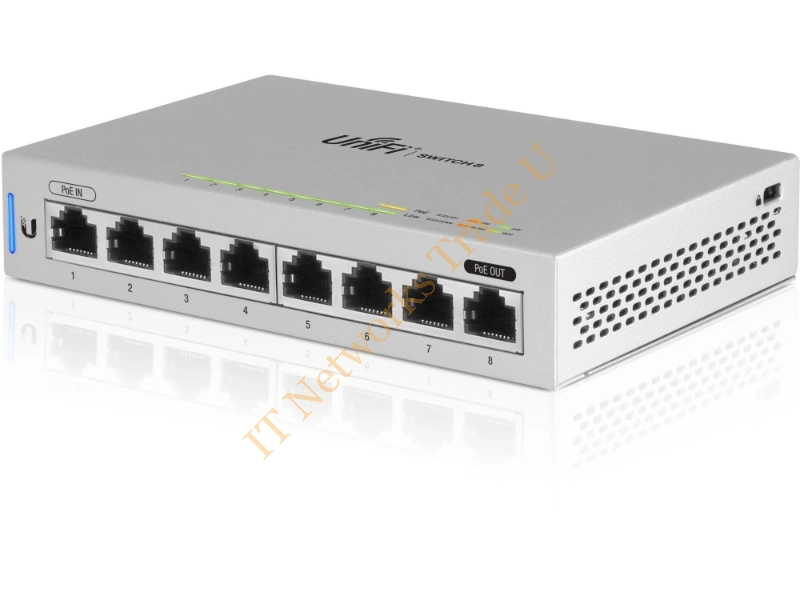 US-8 - Ubiquiti Networks UniFi Switch 8 Managed network switch Gigabit Ethernet (10/100/1000) Power over Ethernet (PoE) Grey