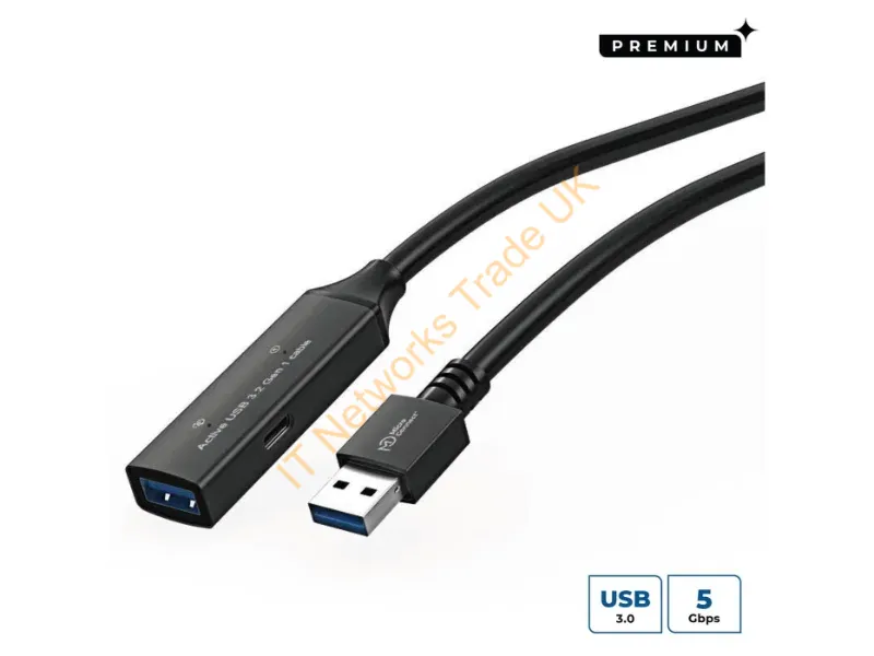 USB3.0AAF15A - Microconnect USB3.0AAF15A USB cable USB 3.2 Gen 1 (3.1 Gen 1) 15 m USB A Black