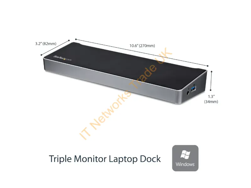 StarTech.com Triple-Monitor Docking Station for Laptops USB 3.0 Accessory