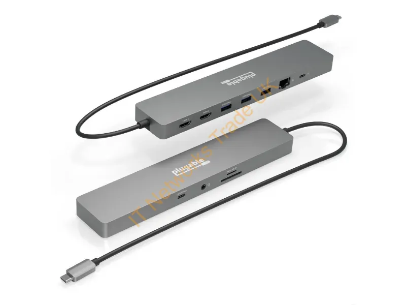 USBC-11IN1E - Plugable Technologies Usbc-11In1E Laptop Dock/Port Replicator Wired Usb 3.2 Gen 1 (3.1 Gen 1) Type-C Silver