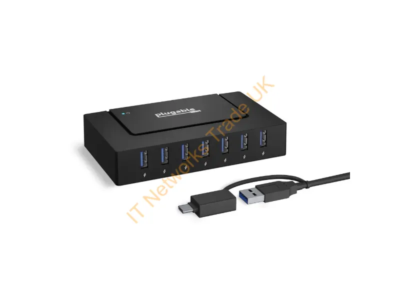 USBC-HUB7BC - Plugable Technologies Usbc-Hub7Bc Interface Hub Usb 3.2 Gen 1 (3.1 Gen 1) Type-C 5000 Mbit/S Black
