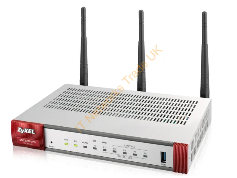 USG20W-VPN-EU0101F - ZyXEL USG20W-VPN-EU0101F Dual-band (2.4 GHz / 5 GHz) Gigabit Ethernet Grey,Red network wireless router