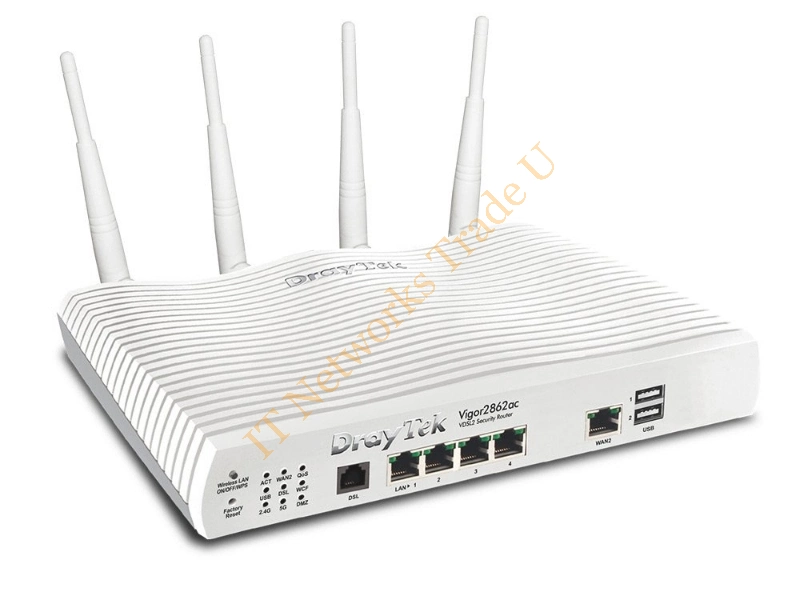 V2862AC-K - Draytek Vigor 2862ac Dual-band (2.4 GHz / 5 GHz) Gigabit Ethernet White network wireless router